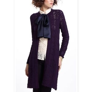 Anthropologie Guinever Pointelle Sweater with Bow,